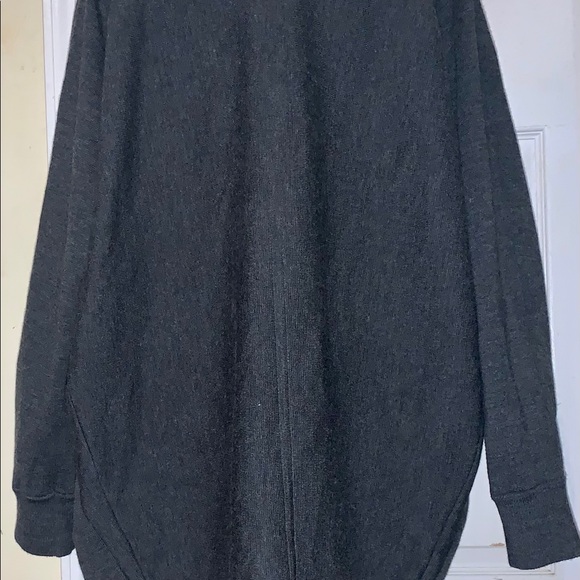 Athleta Cardigan Sweater Medium Gray Merino Wool - Picture 2 of 7